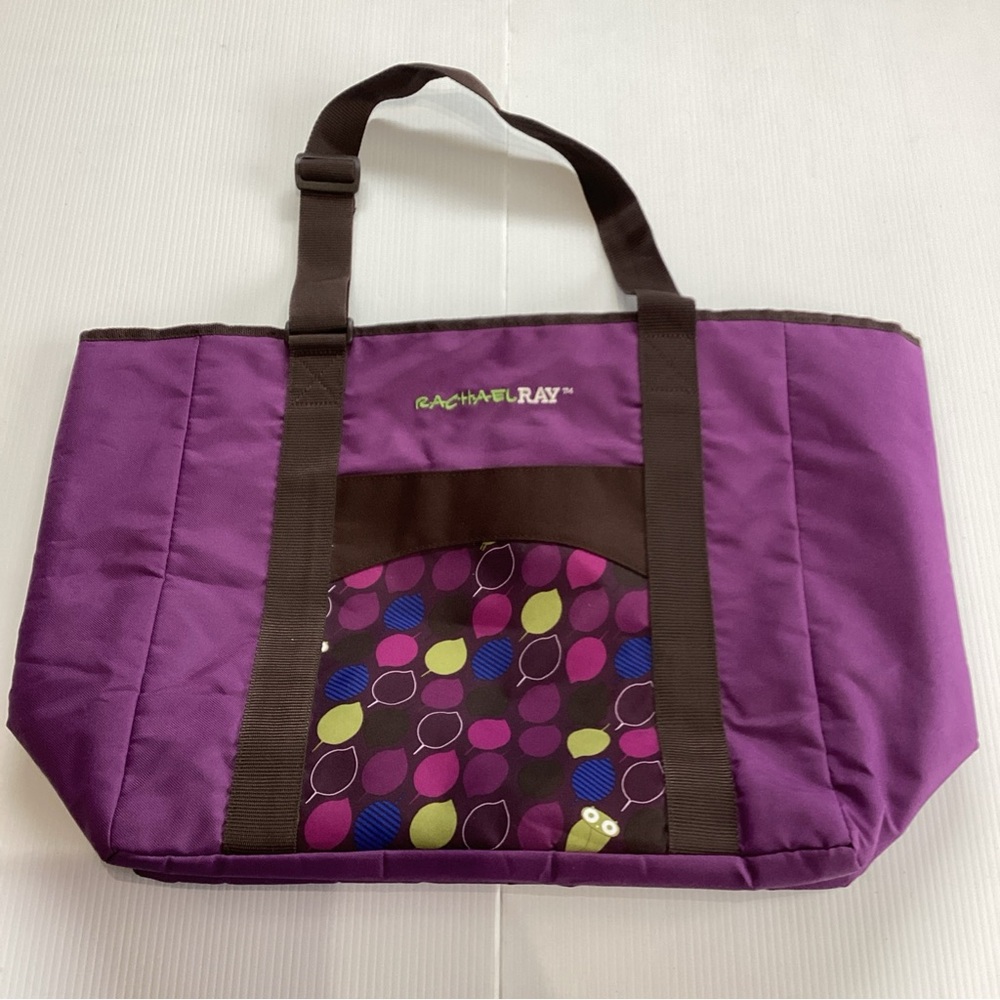 Rachael Ray Purple Tote Bag 15x14x6" Adjustable Handles